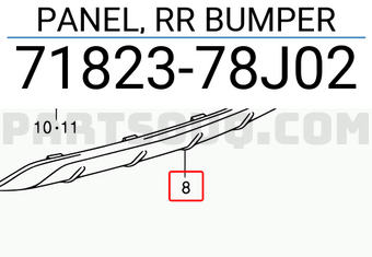 Suzuki 7182378J02 PANEL, RR BUMPER