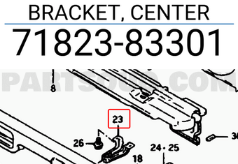 Suzuki 7182383301 BRACKET, CENTER