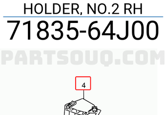 Suzuki 7183564J00 HOLDER, NO.2 RH