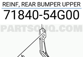 Suzuki 7184054G00 REINF, REAR BUMPER UPPER
