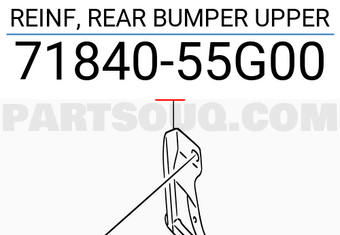 Suzuki 7184055G00 REINF, REAR BUMPER UPPER