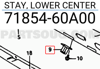 Suzuki 7185460A00 STAY, LOWER CENTER