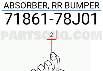 Suzuki 7186178J01 ABSORBER, RR BUMPER
