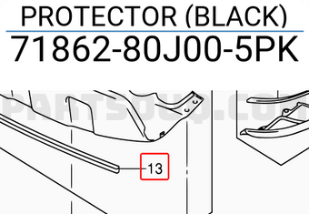 Suzuki 7186280J005PK PROTECTOR (BLACK)