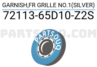 Suzuki 7211365D10Z2S GARNISH,FR GRILLE NO.1(SILVER)