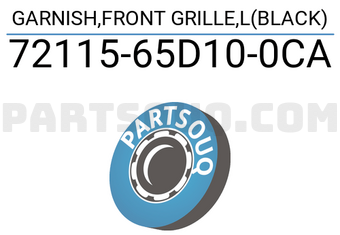 Suzuki 7211565D100CA GARNISH,FRONT GRILLE,L(BLACK)