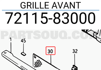 Suzuki 7211583000 GRILLE AVANT