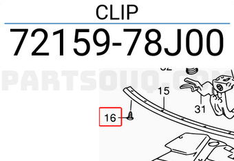 Suzuki 7215978J00 CLIP