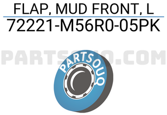 Suzuki 72221M56R005PK FLAP, MUD FRONT, L