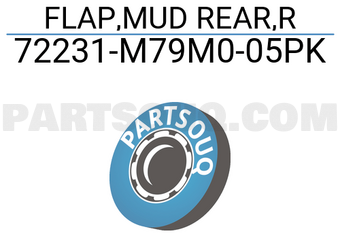 Suzuki 72231M79M005PK FLAP,MUD REAR,R