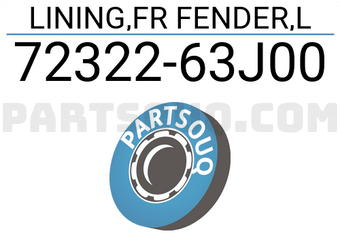 Suzuki 7232263J00 LINING,FR FENDER,L