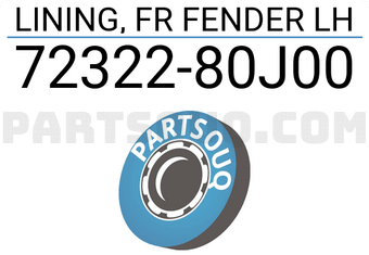 Suzuki 7232280J00 LINING, FR FENDER LH