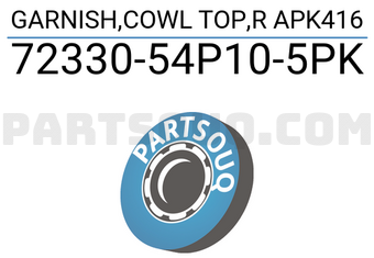 Suzuki 7233054P105PK GARNISH,COWL TOP,R APK416
