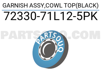 Suzuki 7233071L125PK GARNISH ASSY,COWL TOP(BLACK)