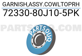 Suzuki 7233080J105PK GARNISH,ASSY.COWLTOPRH