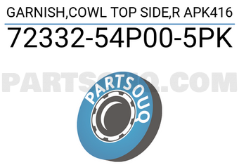 Suzuki 7233254P005PK GARNISH,COWL TOP SIDE,R APK416