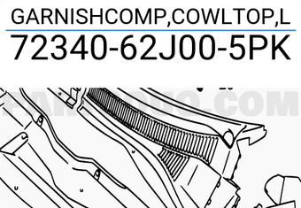Suzuki 7234062J005PK GARNISHCOMP,COWLTOP,L