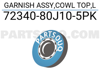 Suzuki 7234080J105PK GARNISH ASSY,COWL TOP,L
