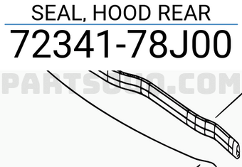 Suzuki 7234178J00 SEAL, HOOD REAR
