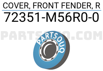 Suzuki 72351M56R00 COVER, FRONT FENDER, R