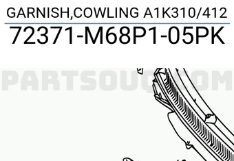 Suzuki 72371M68P105PK GARNISH,COWLING A1K310/412