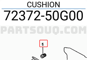 Suzuki 7237250G00 CUSHION