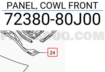 Suzuki 7238080J00 PANEL, COWL FRONT