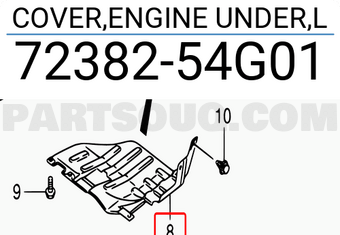 Suzuki 7238254G01 COVER,ENGINE UNDER,L