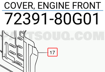 Suzuki 7239180G01 COVER, ENGINE FRONT