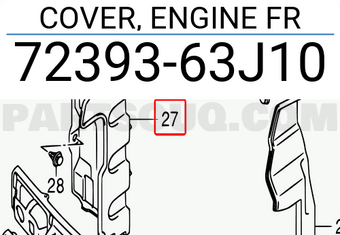 Suzuki 7239363J10 COVER, ENGINE FR