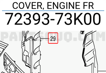 Suzuki 7239373K00 COVER, ENGINE FR