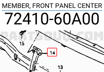 Suzuki 7241060A00 MEMBER, FRONT PANEL CENTER