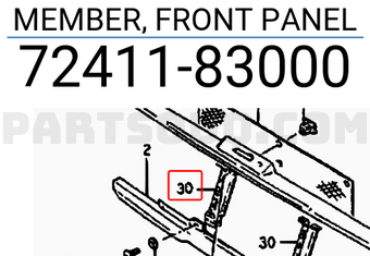 Suzuki 7241183000 MEMBER, FRONT PANEL
