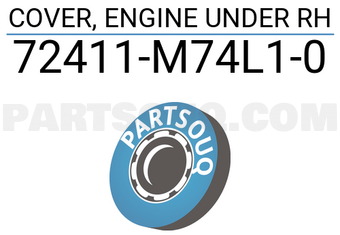 Suzuki 72411M74L10 COVER, ENGINE UNDER RH