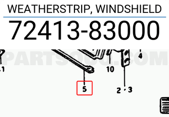 Suzuki 7241383000 WEATHERSTRIP, WINDSHIELD