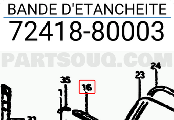 Suzuki 7241880003 BANDE D ETANCHEITE