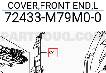 Suzuki 72433M79M00 COVER,FRONT END,L