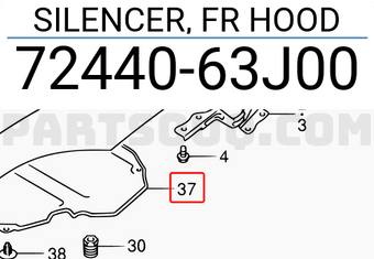 Suzuki 7244063J00 SILENCER, FR HOOD