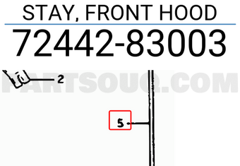 Suzuki 7244283003 STAY, FRONT HOOD