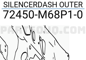 Suzuki 72450M68P10 SILENCERDASH OUTER