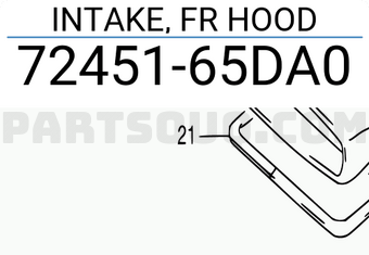 Suzuki 7245165DA0 INTAKE, FR HOOD