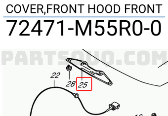Suzuki 72471M55R00 COVER,FRONT HOOD FRONT