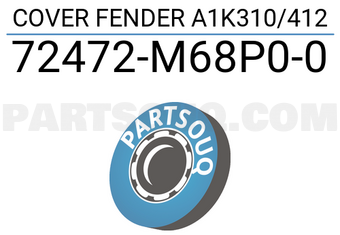 Suzuki 72472M68P00 COVER FENDER A1K310/412