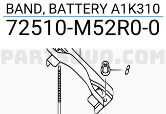 Suzuki 72510M52R00 BAND, BATTERY A1K310