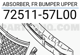 Suzuki 7251157L00 ABSORBER, FR BUMPER UPPER