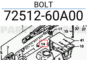 Suzuki 7251260A00 BOLT