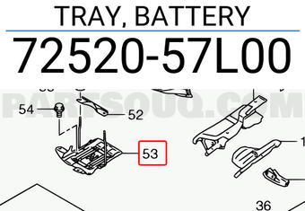 Suzuki 7252057L00 TRAY, BATTERY