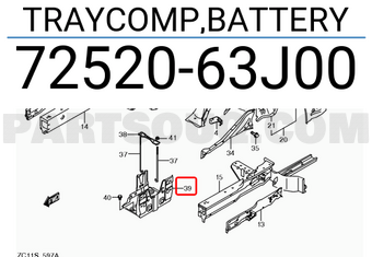 Suzuki 7252063J00 TRAYCOMP,BATTERY