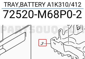 Suzuki 72520M68P02 TRAY,BATTERY A1K310/412