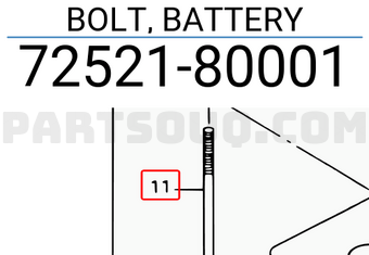 Suzuki 7252180001 BOLT, BATTERY
